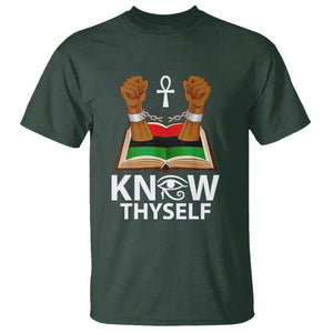 African American History T Shirt Know Thyself TS01 Dark Forest Green Printyourwear