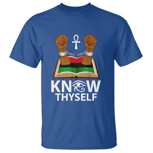 African American History T Shirt Know Thyself TS01 Royal Blue Printyourwear