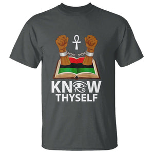 African American History T Shirt Know Thyself TS01 Dark Heather Printyourwear