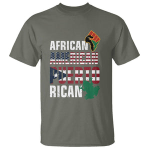 African American Puerto Rican Coqui T Shirt TS09 Military Green Print Your Wear