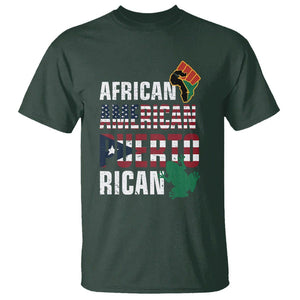 African American Puerto Rican Coqui T Shirt TS09 Dark Forest Green Print Your Wear