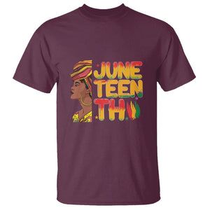 African Black History African American Ladies Juneteenth T Shirt TS01 Maroon Printyourwear