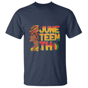 African Black History African American Ladies Juneteenth T Shirt TS01 Navy Printyourwear