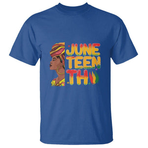 African Black History African American Ladies Juneteenth T Shirt TS01 Royal Blue Printyourwear