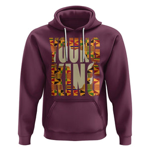 African Kente Hoodie Young King for Boys Men TS02 Maroon Printyourwear