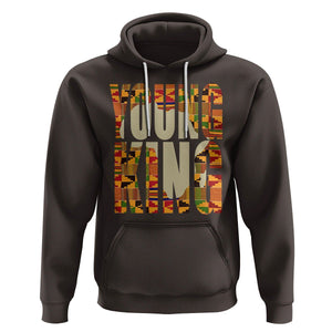 African Kente Hoodie Young King for Boys Men TS02 Dark Chocolate Printyourwear