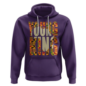 African Kente Hoodie Young King for Boys Men TS02 Purple Printyourwear