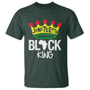 African King T Shirt Black King Black Power Black History Month 1865 Juneteenth TS01 Dark Forest Green Printyourwear