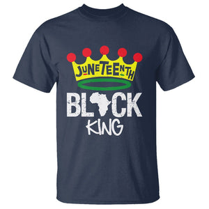 African King T Shirt Black King Black Power Black History Month 1865 Juneteenth TS01 Navy Printyourwear