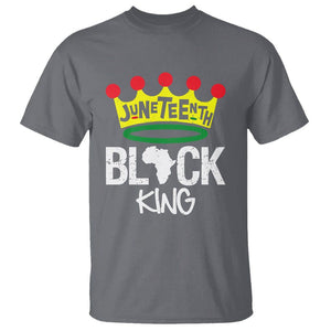 African King T Shirt Black King Black Power Black History Month 1865 Juneteenth TS01 Charcoal Printyourwear