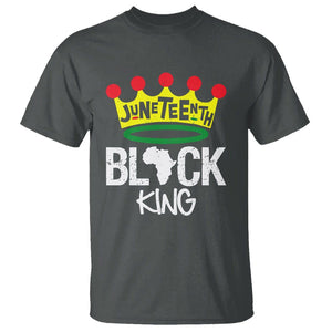 African King T Shirt Black King Black Power Black History Month 1865 Juneteenth TS01 Dark Heather Printyourwear