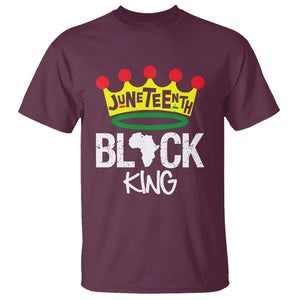 African King T Shirt Black King Black Power Black History Month 1865 Juneteenth TS01 Maroon Printyourwear