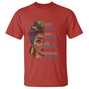 Afro Woman T Shirt Beautiful Magic TS01 Red Printyourwear