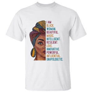 Afro Woman T Shirt Beautiful Magic TS01 White Printyourwear