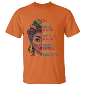 Afro Woman T Shirt Beautiful Magic TS01 Orange Printyourwear