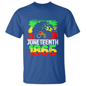 Afro Woman T Shirt Juneteenth 1865 Black Pride TS01 Royal Blue Printyourwear