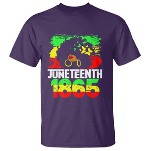 Afro Woman T Shirt Juneteenth 1865 Black Pride TS01 Purple Printyourwear