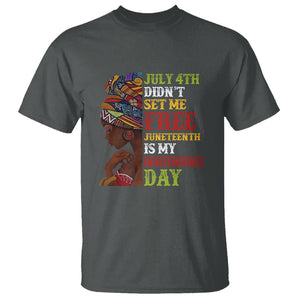 Afro Woman T Shirt Juneteenth is My Independence Day Not July 4th TS01 Dark Heather Printyourwear