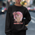 Skeleton Anti Valentine Sweatshirt I'm Fine It's Fine Everything's Fine Retro Pink Funny Western Cowboy TS02 Printyourwear