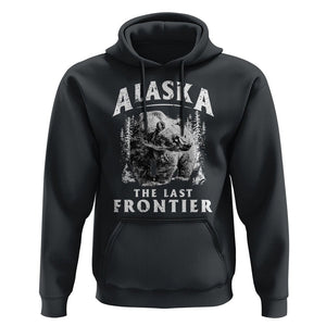 Alaska Hoodie The Last Frontier Vintage Bear Home TS09 Black Print Your Wear