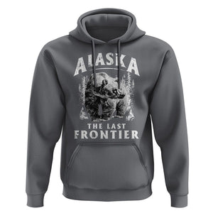 Alaska Hoodie The Last Frontier Vintage Bear Home TS09 Charcoal Print Your Wear