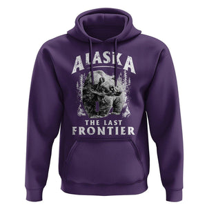 Alaska Hoodie The Last Frontier Vintage Bear Home TS09 Purple Print Your Wear