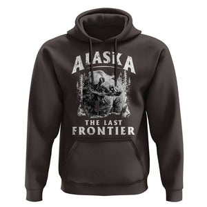 Alaska Hoodie The Last Frontier Vintage Bear Home TS09 Dark Chocolate Print Your Wear