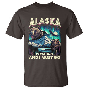 Alaska Is Calling And I Must Go Aurora Beer Home T Shirt TS09 Dark Chocolate Print Your Wear