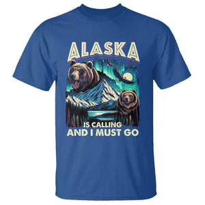 Alaska Is Calling And I Must Go Aurora Beer Home T Shirt TS09 Royal Blue Print Your Wear