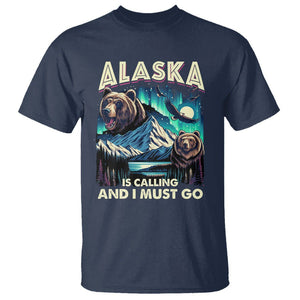 Alaska Is Calling And I Must Go Aurora Beer Home T Shirt TS09 Navy Print Your Wear