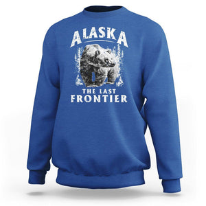 Alaska Sweatshirt The Last Frontier Vintage Bear Home TS09 Royal Blue Print Your Wear