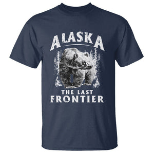 Alaska T Shirt The Last Frontier Vintage Bear Home TS09 Navy Print Your Wear