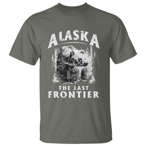 Alaska T Shirt The Last Frontier Vintage Bear Home TS09 Military Green Print Your Wear