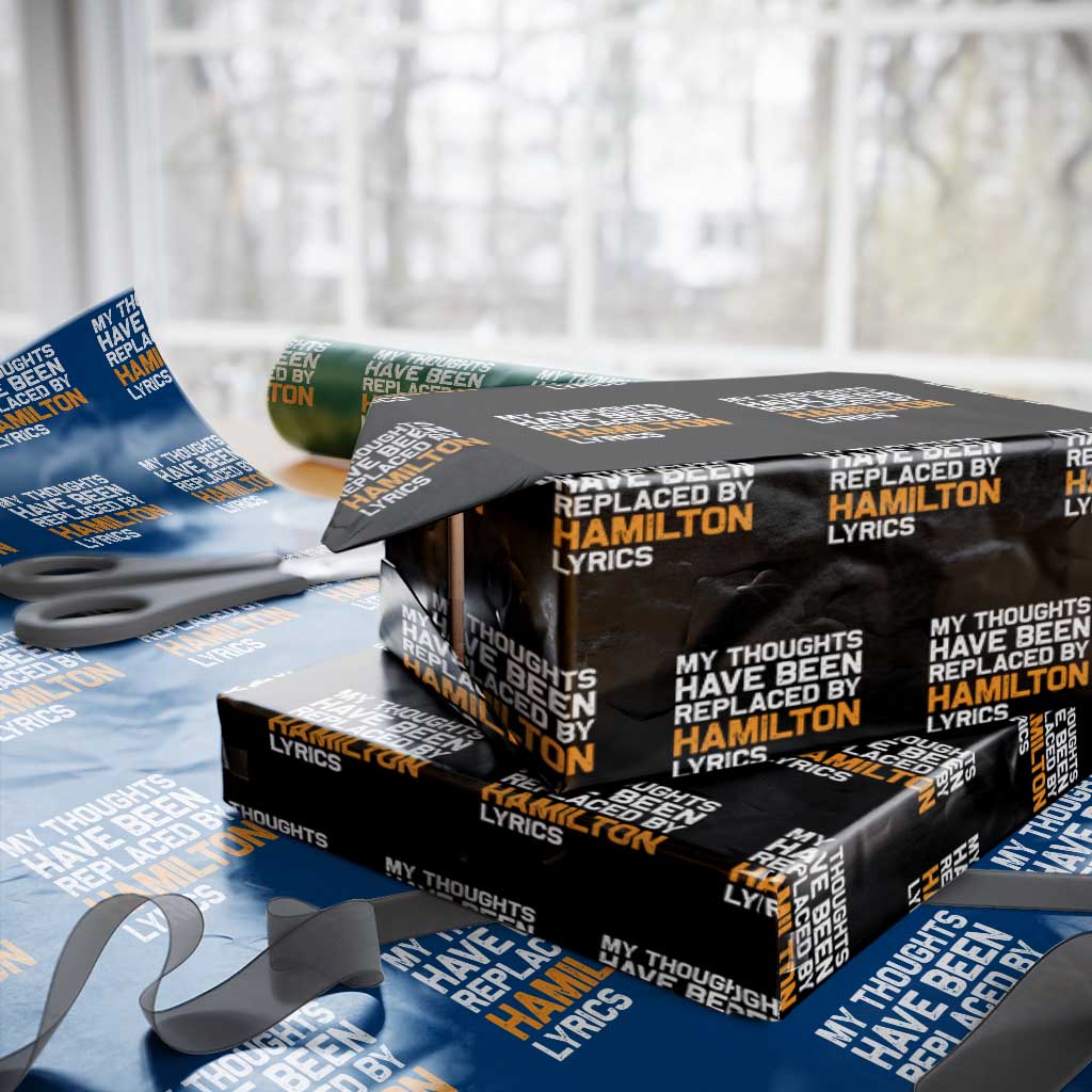 Alexander Hamilton Wrapping Paper Roll American Musical Gift TS10 Black Print Your Wear