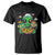 Alien Eating Pizza Outer Space With Planet UFO T Shirt TS09 Black Printyourwear