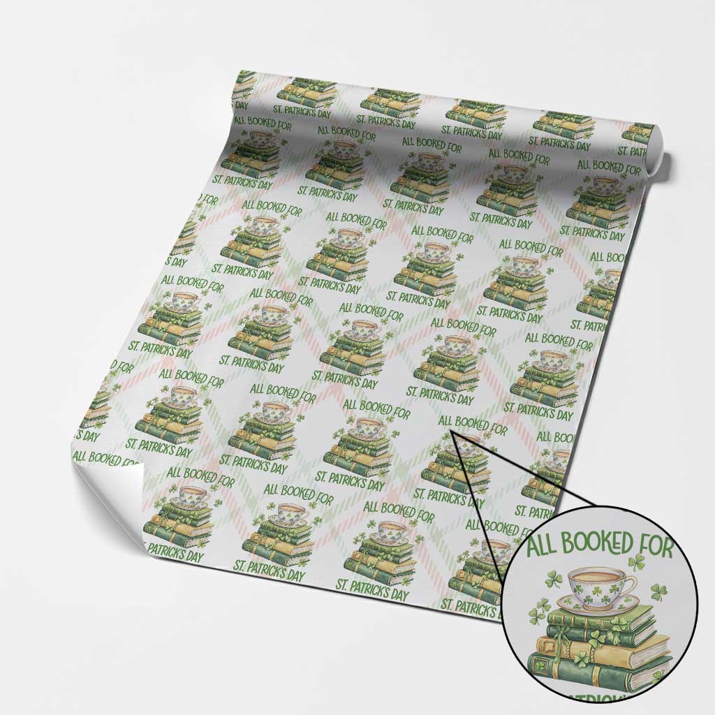 All Booked For St Patricks Day Wrapping Paper Roll Gift For Book Lovers TS12 Christmas Plaid Print Your Wear