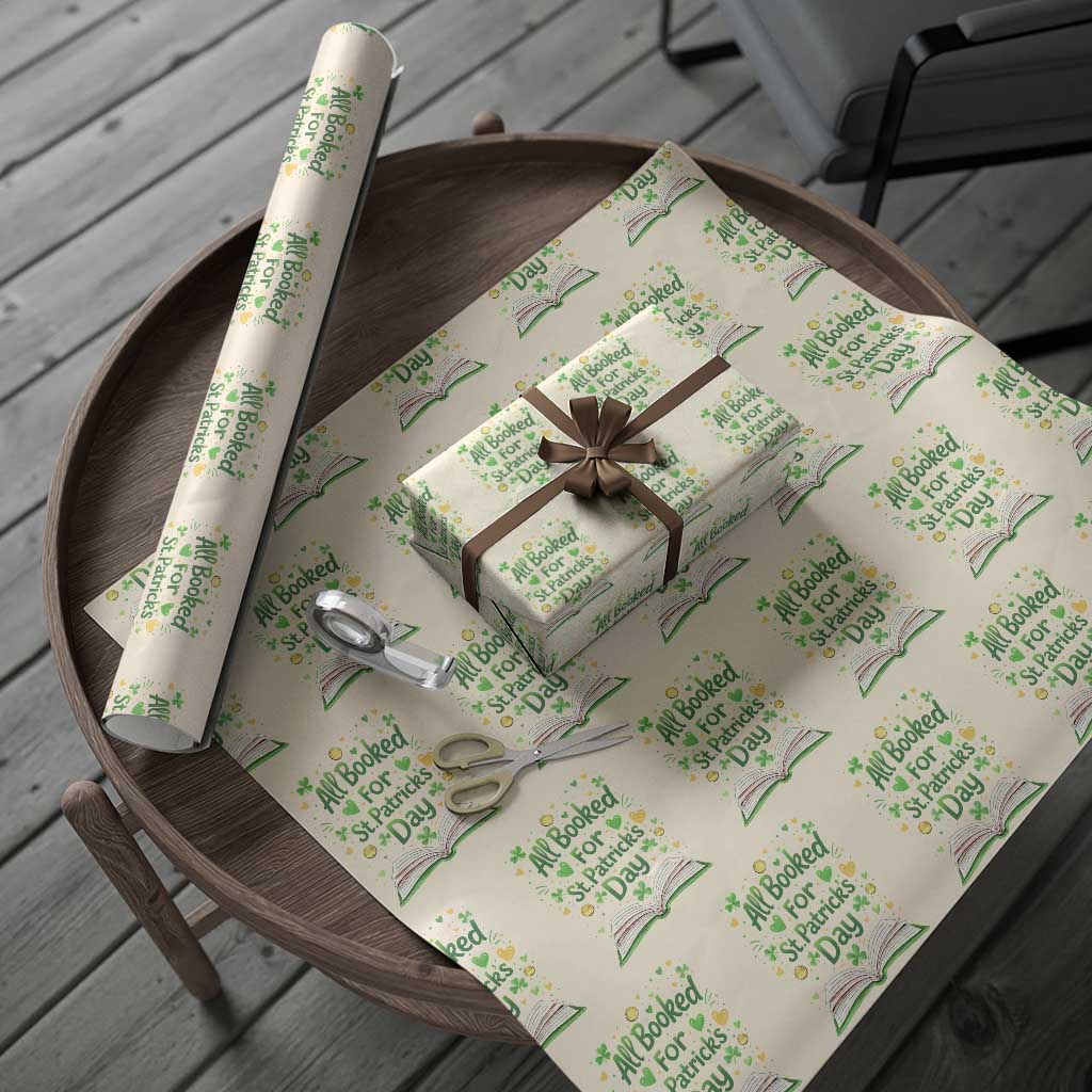 All Booked For St Patricks Day Wrapping Paper Roll Irish Bookworm Gift TS12 Beige Print Your Wear