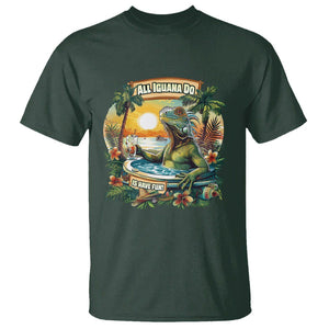 All Iguana Do Is Have Fun Cinco De Mayo T Shirt TS09 Dark Forest Green Printyourwear