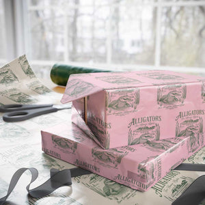 Alligators for Human Rights Wrapping Paper Roll Save Everglades Alcatraz TS02 Light Pink Print Your Wear