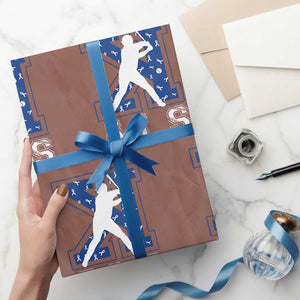 ALS Awareness Wrapping Paper Roll Baseball Strike Out ALS Support TS10 Mocha Print Your Wear