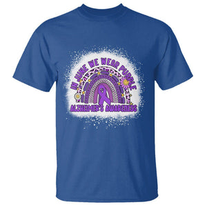 Alzheimer's Awareness T Shirt In June We Wear Purple Rainbow TS02 Royal Blue Print Your Wear