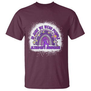 Alzheimer's Awareness T Shirt In June We Wear Purple Rainbow TS02 Maroon Print Your Wear