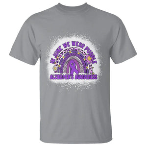 Alzheimer's Awareness T Shirt In June We Wear Purple Rainbow TS02 Sport Gray Print Your Wear