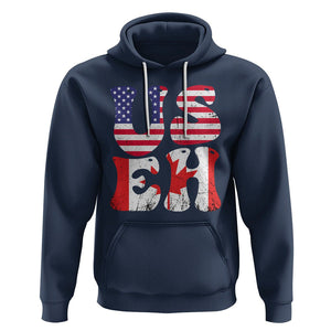 America Canada Hoodie Funny US EH Canadian American Flag Canada's Day Maple Leaf TS02 Navy Printyourwear