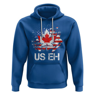 America Canada Hoodie Funny US EH Maple Leaf Canadian American Flag Canada's Day TS02 Royal Blue Printyourwear