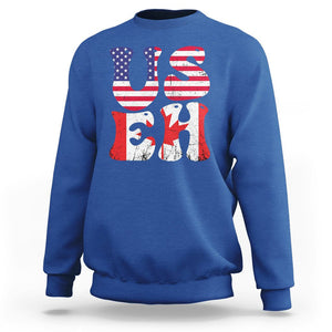 America Canada Sweatshirt Funny US EH Canadian American Flag Canada's Day Maple Leaf TS02 Royal Blue Printyourwear