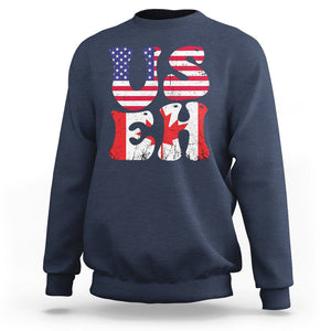 America Canada Sweatshirt Funny US EH Canadian American Flag Canada's Day Maple Leaf TS02 Navy Printyourwear