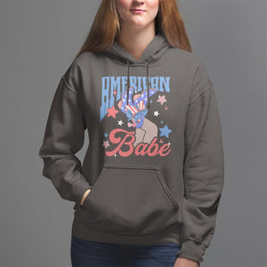 American Babe Hoodie Cowgirl Coquette 4th Of July TS09 Dark Chocolate Print Your Wear