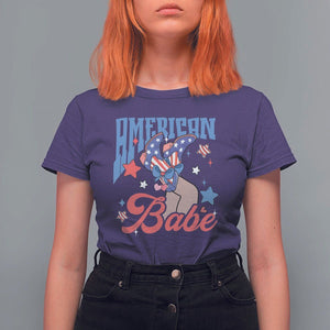 American Babe T Shirt For Women Cowgirl Coquette 4th Of July TS09 Purple Print Your Wear