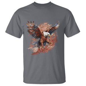 American Bald Eagle T Shirt Proud Patriotic US Pride 4th Of July TS02 Charcoal Printyourwear